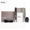 Dr.pen A10 microneedling pen device and user manual displayed on a white background.