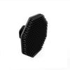 Black silicone facial cleaning brush with dense bristles for deep scrubbing