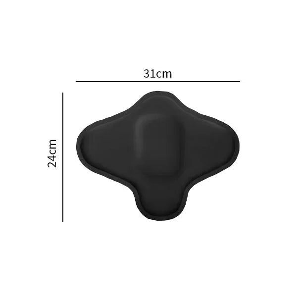 Black lumbar molder compression support board with dimensions 31cm by 24cm