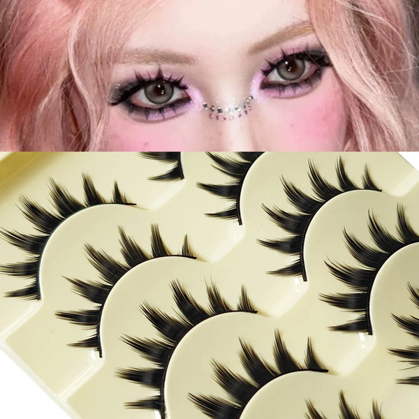 A palette of Paris Cat Eye false eyelashes showing various styles and lengths.