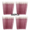 300 pieces of pink glitter crystal applicator wands for lip and eyelash extensions