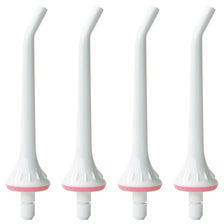 Quatre embouts blancs de remplacement pour un irrigateur buccal à eau