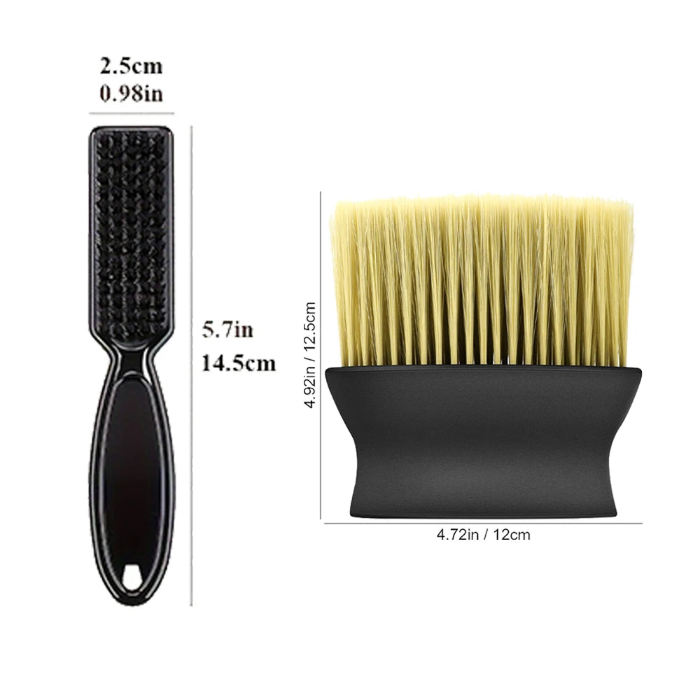 Black professional duster brush with 2.5cm bristles and a 5.7in handle.