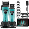 A VGR professional electric hair trimmer shown with various attachments and a charging cable.