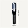 A black rechargeable cordless hair clipper with a silver guard and textured body shown vertically.