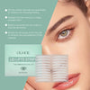 Close-up of an eye showing how to apply lid lifts strips for a natural double fold and improved eye shape.