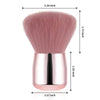 Ensemble de pinceaux pour ongles, forme de champignon rose professionnel avec base métallique et poils effilés.