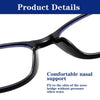 Close-up of black progressive multifocal reading glasses showing a comfortable nasal support design.