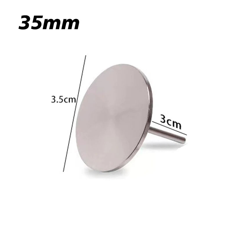 Disque de ponçage rond en argent, diamètre 35 mm et tige de 3 cm.