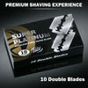 Schwarze Box mit Super Platinum Edelstahl-Rasierklingen mit Doppelspeitsdesign