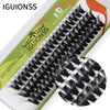 A package of IGUIONSS DIY individual lash clusters featuring natural wispy eyelash extensions.