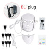 Mascarilla facial blanca con enchufe de la UE y accesorios para tratamiento de luz LED