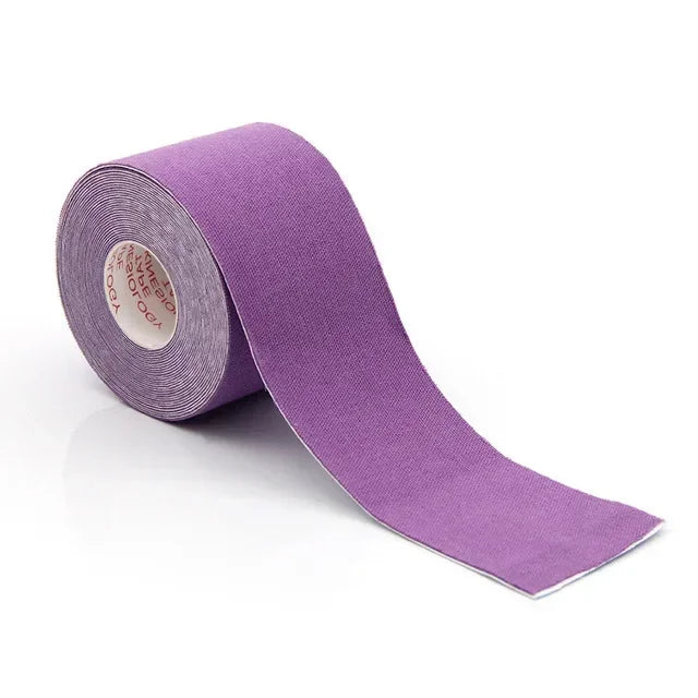 Roll of purple kinesiology tape used for wrinkle reduction