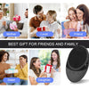 A portable silicone face scrub brush shown in various contexts with family and romantic relationships.