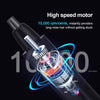 Close-up of a high-speed electric nose hair trimmer showing the spinning mechanism and blue light effects.