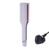 A purple ceramic hair curling iron with a black cord.