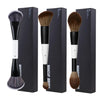 A set of two dual-ended makeup brushes for foundation and contour shown in black boxes.