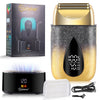 A Hatteker G70 professional foil shaver and accessories including a charging unit and power cord.