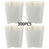 A set of 300 clear plastic crystal applicator wands for lip and eyelash extensions