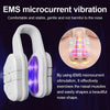 White EMS microcurrent vibration device for nasal muscle stimulation and shaping.