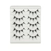 A plastic tray holding five pairs of dramatic black false eyelashes for an anime look
