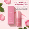 Pinkes Tube PDRN Pink Collagen Volume Multi Balm mit Rosenblättern und grünen Blättern