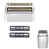 Replacement foil and cutters blade for a shaver, shown in various components.