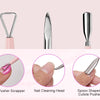 Un ensemble d'outils professionnels pour couper les cuticules et les ongles en acier inoxydable, avec gros plans sur les comp