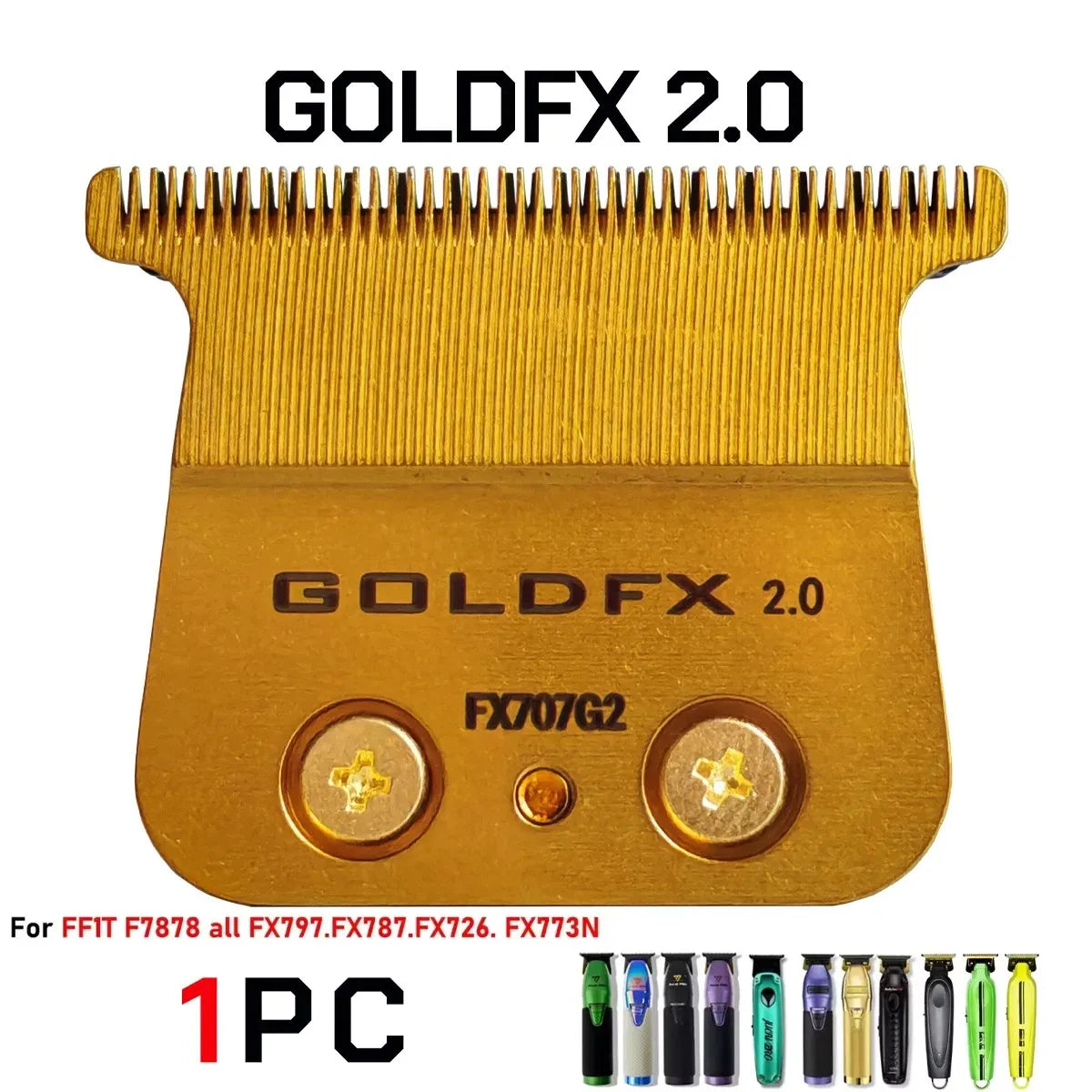 GoldFX 2.0 professional replaceable blade for trimmers and clippers in a single piece