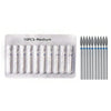 A set of 10 medium precision diamond nail drill bits packaged in a clear plastic tray.