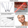 Instruction steps showing how to use a 4-in-1 high-frequency electrotherapy wand for body treatment.