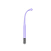 A purple high frequency facial electrotherapy wand with a slender body and a rounded tip.