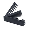 Peigne multifonction noir pliable pour coiffure de barbe et massage du cuir chevelu
