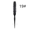 Black professional curly round hair comb with elastic teeth