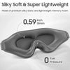 Gray silicone memory foam sleep mask designed to provide zero eye pressure for deep rest