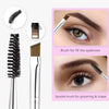 Un ensemble de recourbe-cils de précision comprenant un recourbe-cils en forme de peigne et une brosse pour coiffer et façonn