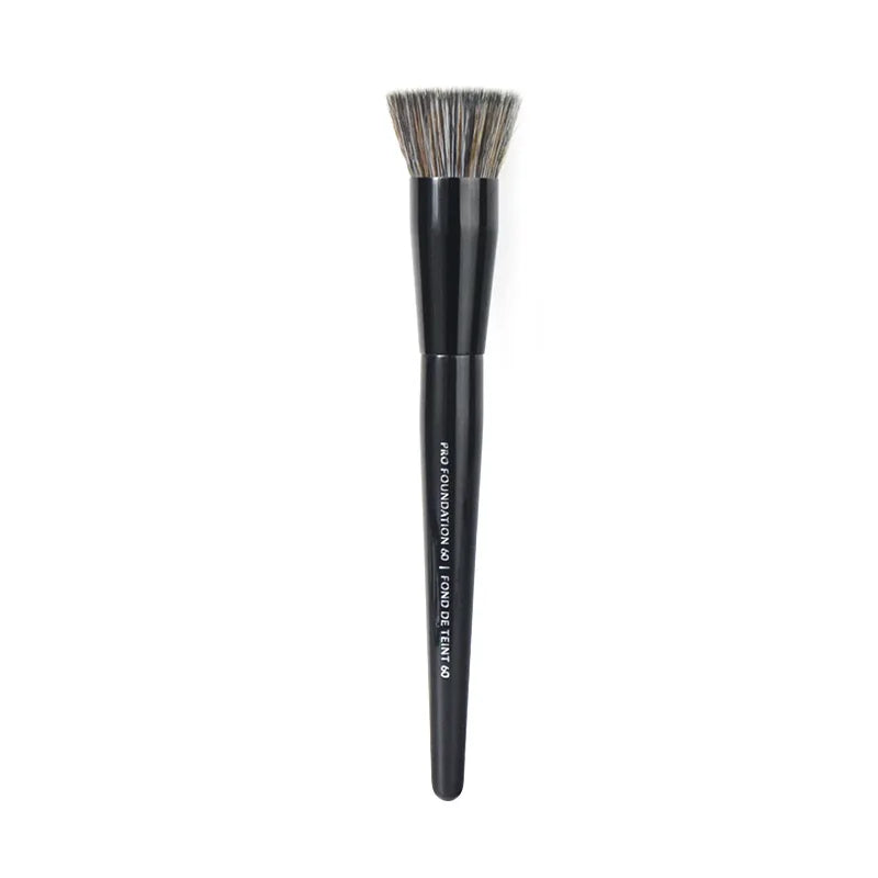 A black professional makeup brush set for contouring and highlighting.