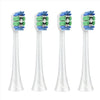 Four replacement toothbrush heads in green and blue for sonic care devices
