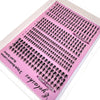 A package of DIY lash extensions featuring bottom lashes and lash spikes in a pink container.