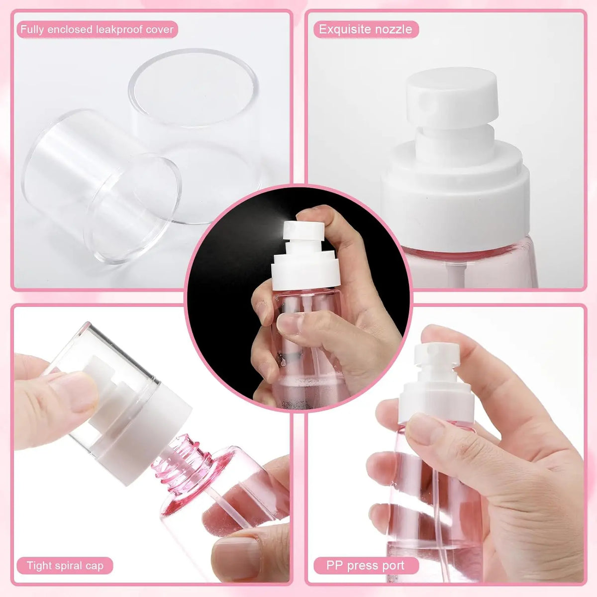 Juego de 14 componentes para cepillo de cabello hacia atrás, incluye cubierta impermeable, boquilla exquisita, tapa espiral a