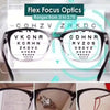 Paire de lunettes de lecture Flex Focus avec diverses prescriptions et protection anti-lumière bleue.