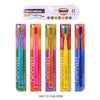 Un set de cinq brosses à dents premium Chocoikes dans différentes couleurs et emballages.