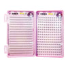 A set of 32 pairs of 7D cluster false eyelashes with seamless glue application in mixed lengths.