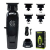 Black BRDCLIP professional electric hair trimmer with various guard attachments and packaging.