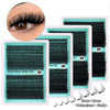 A set of individual black eyelash extensions kit with 320 lashes and a 9mm-16mm volumized fluffy style.