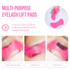 Pink silicone lash lift pads used for under-eye patches, eyelash lifting, and tinting.