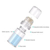 A clear glass bottle with a silver cap and a small, clear plastic applicator for professional microneedling.