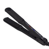 Black professional infrared hair straightener and curler tool.