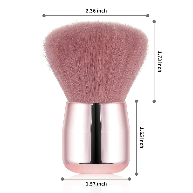 Ensemble de pinceaux à ongles champignons rose professionnel avec base métallique et poils effilés.