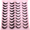 Plateau en plastique rose contenant un kit de faux cils mink naturels.